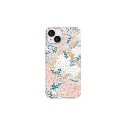 Kate Spade New York Protective Hardshell Case for iPhone 13 - Multi Floral/Rose/Pacific Green/Clear/Cream with Stones