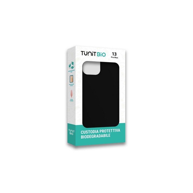 TUNIT BIO Cover Biodegradabile per iPhone 13 Pro Max - Black